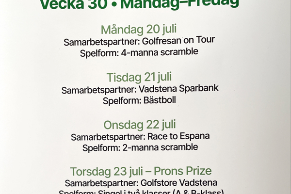 Golfveckan 2026